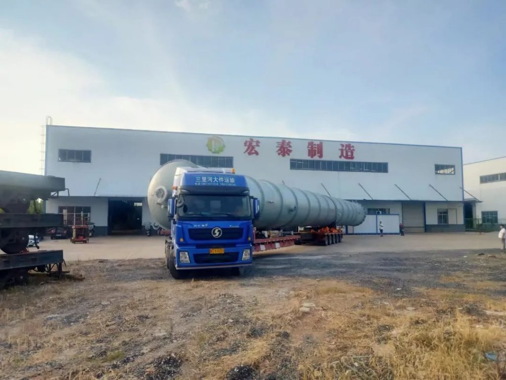 湖南宏泰承接国内某新材料的锂电材料装置在中秋节前顺利完工发货